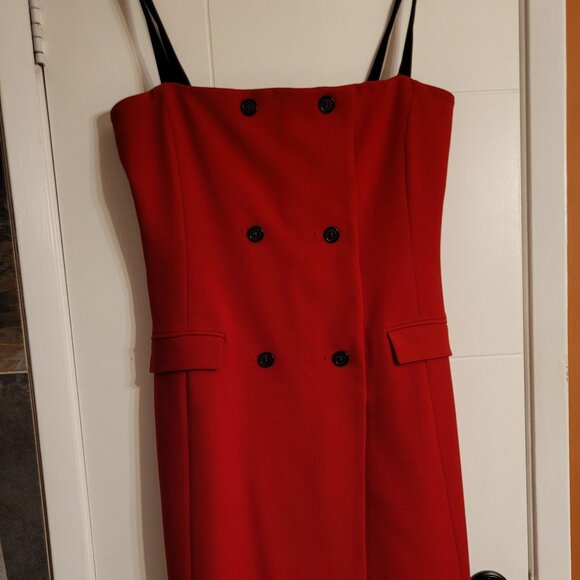 ZARA RED STRAPLESS DRESS - Picture 6 of 6